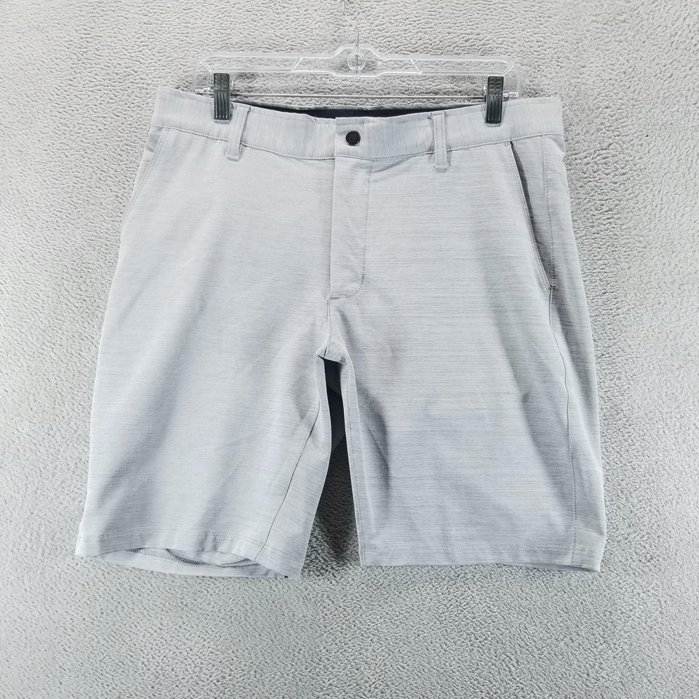 BYLT Premium Basics Shorts Mens L Gray Kinetic Stretch 9" Gym Casual Athletic